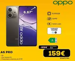 Euronics oppo A5 PRO offerta