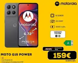 Euronics motorola MOTO G15 POWER offerta