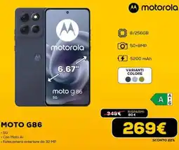 Euronics motorola MOTO G86 offerta