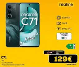 Euronics realme C71 offerta