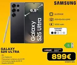 Euronics SAMSUNG GALAXY S25 ULTRA offerta