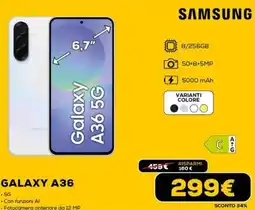 Euronics SAMSUNG GALAXY A36 offerta