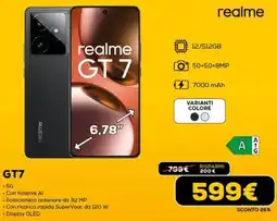 Euronics realme GT 7 offerta