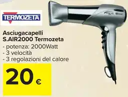 Carrefour Asciugacapelli S.AIR2000 Termozeta offerta