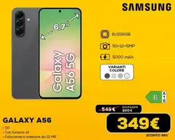 Euronics SAMSUNG GALAXY A56 offerta