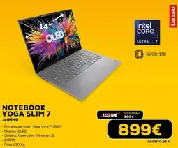 Euronics Lenovo NOTEBOOK YOGA SLIM 7 14IMH9 offerta