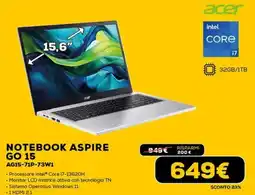 Euronics acer NOTEBOOK ASPIRE GO 15 AG15-71P-73W1 offerta
