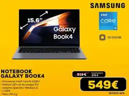 Euronics SAMSUNG NOTEBOOK GALAXY BOOK4 offerta