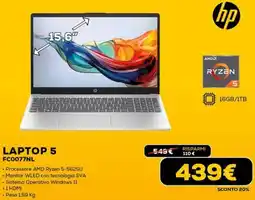 Euronics hp LAPTOP 5 FC0077NL offerta