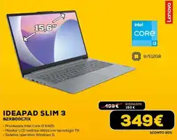 Euronics Lenovo IDEAPAD SLIM 3 82XB00C7IX offerta