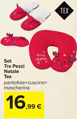 Carrefour Set Tre Pezzi Natale Tex offerta