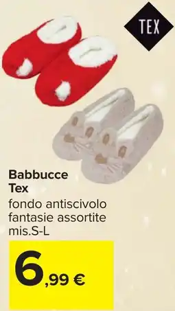 Carrefour Babbucce Tex offerta