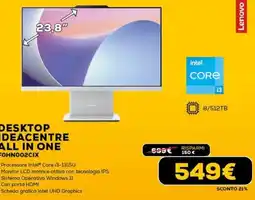 Euronics Lenovo DESKTOP IDEACENTRE ALL IN ONE FOHN002CIX offerta
