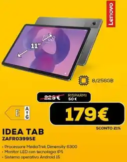 Euronics Lenovo IDEA TAB ZAFRO399SE offerta