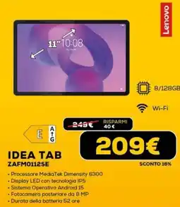Euronics Lenovo IDEA TAB ZAFM0112SE offerta