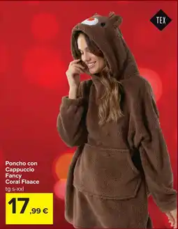 Carrefour Poncho con Cappuccio Fancy Coral Flaace offerta