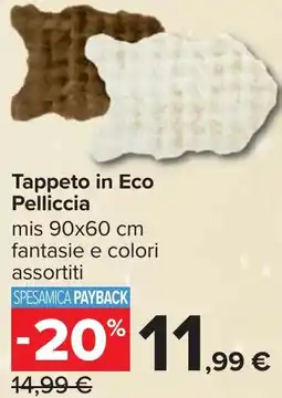 Carrefour Tappeto in Eco Pelliccia offerta