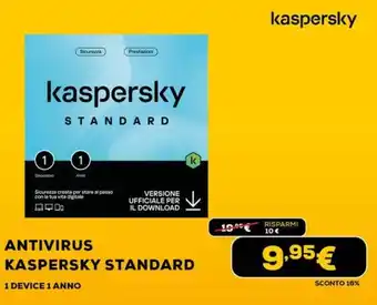 Euronics Antivirus kaspersky standard offerta