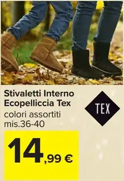 Carrefour Stivaletti Interno Ecopelliccia Tex offerta