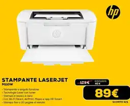 Euronics hp STAMPANTE LASERJET M110W offerta