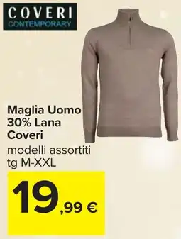 Carrefour Maglia Uomo 30% Lana Coveri offerta