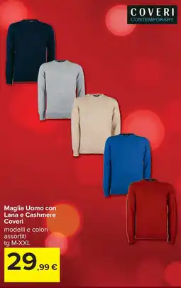 Carrefour Maglia Uomo con Lana e Cashmere Coveri offerta