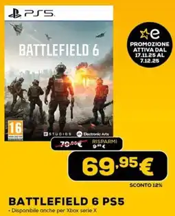 Euronics BATTLEFIELD 6 PS5 offerta