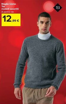 Carrefour Maglia Uomo Tex offerta