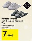 Carrefour Pantofole Uomo con Ricamo o Fantasia Tex offerta