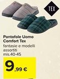Carrefour Pantofole Uomo Comfort Tex offerta