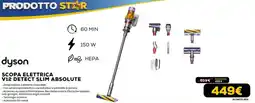 Euronics Dyson scopa elettrica v12 detect slim absolute offerta