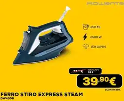 Euronics Rowenta FERRO STIRO EXPRESS STEAM DW4308 offerta