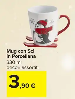 Carrefour Mug con Sci in Porcellana offerta