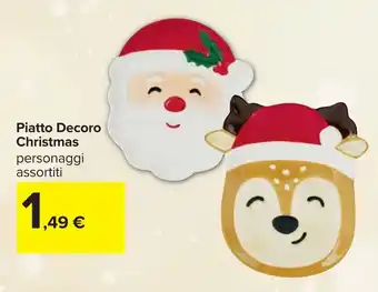 Carrefour Piatto Decoro Christmas offerta