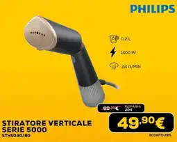 Euronics PHILIPS STIRATORE VERTICALE SERIE 5000 STH5030/80 offerta