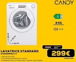 Euronics CANDY LAVATRICE STANDARD EY284DWM5/1-S offerta