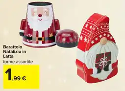 Carrefour Barattolo Natalizio in Latta offerta