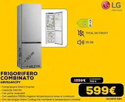 Euronics LG FRIGORIFERO COMBINATO GBV5140CPY offerta