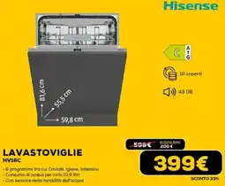 Euronics Hisense LAVASTOVIGLIE HV16C offerta