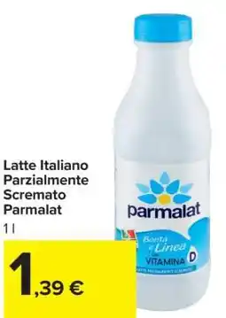 Carrefour Latte Italiano Parzialmente Scremato Parmalat offerta