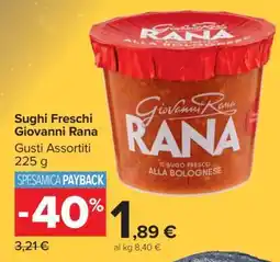 Carrefour Sughi Freschi Giovanni Rana offerta