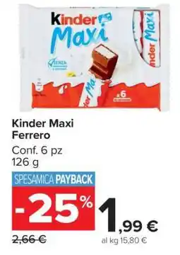 Carrefour KINDER MAXI FERRERO offerta