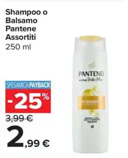 Carrefour Shampoo o Balsamo Pantene Assortiti offerta