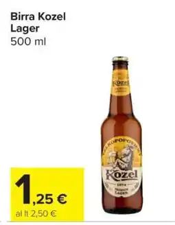 Carrefour Birra Kozel Lager offerta