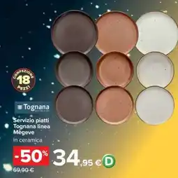 Carrefour Servizio piatti Tognana linea Megeve offerta