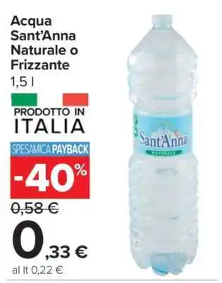 Acqua Sant'Anna Naturale o Frizzante