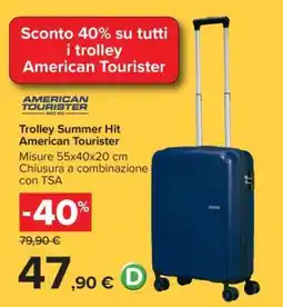 Carrefour Trolley Summer Hit American Tourister offerta