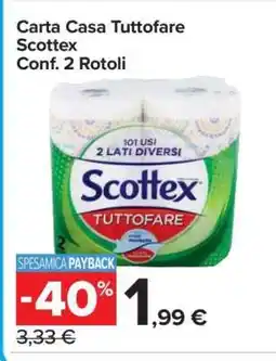 Carrefour CARTA CASA TUTTOFARE SCOTTEX offerta