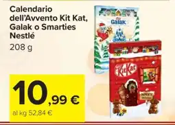 Carrefour Calendario dell’Avvento Kit Kat, Galak o Smarties Nestlé offerta