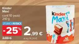 Carrefour KINDER MAXI offerta